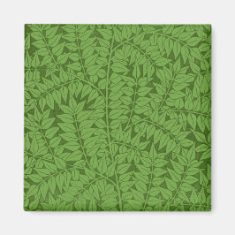 Grönt Gren Mönster (Jungle Art) (William Morris) Magnet
