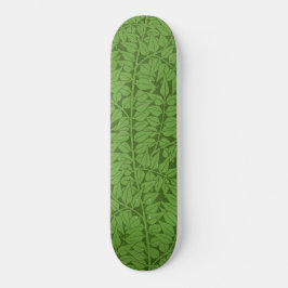 Grönt Gren Mönster (Jungle Art) (William Morris) Mini Skateboard Bräda 18,5 Cm