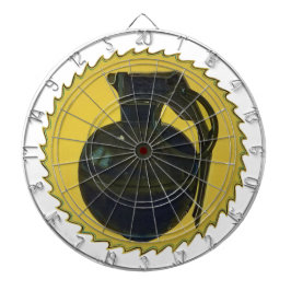 Grönt Grenade på Gult Burst Darttavla
