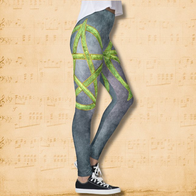 Grönt Grimoire: Peridot Pentagram Leggings (Skapare uppladdad)