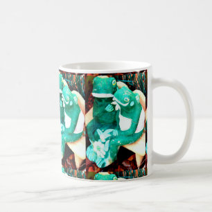 grönt groda par kaffemugg