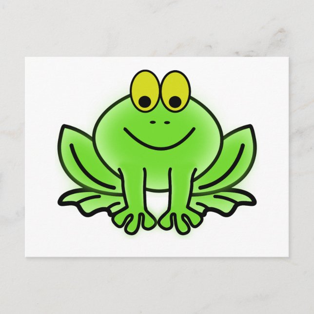 Grönt groda vykort (Framsida)
