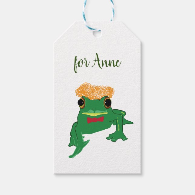 Grönt Grog Funny Aniamls Presentetikett (Framsidan)