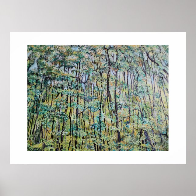 Grönt grönt, skogsmålning poster (Framsidan)