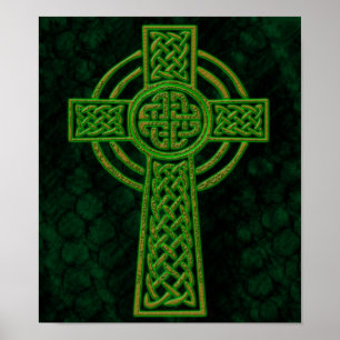 Grönt Grunge Celtic Kor Poster