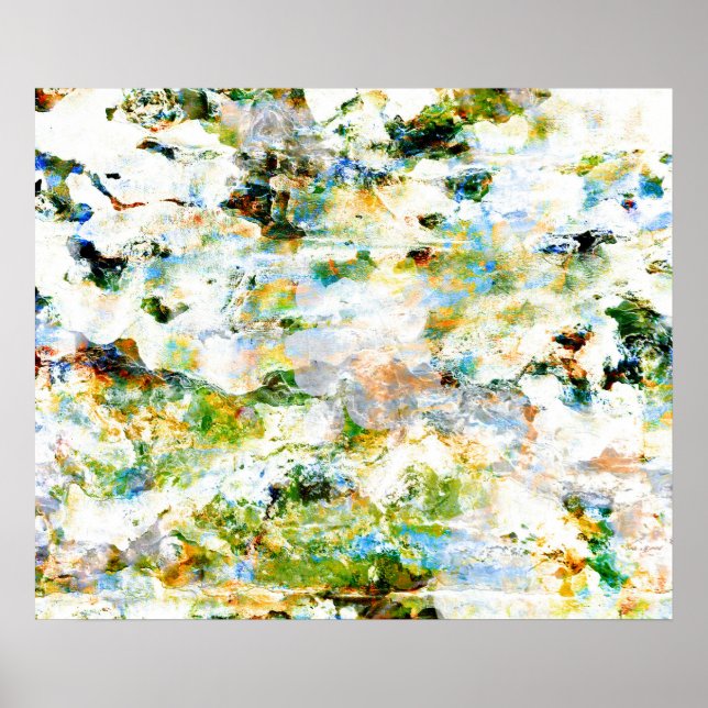 Grönt grunge stil abstrakt-grafik poster (Framsidan)