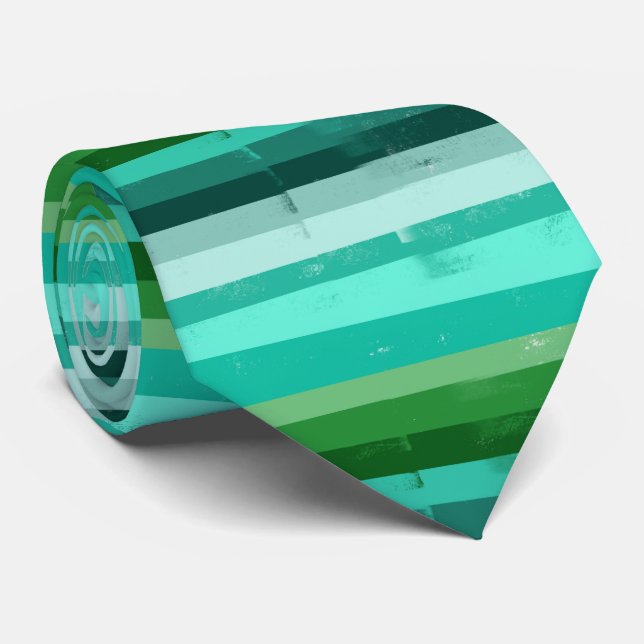 Grönt Grunge Stripe Slips (Rullad)