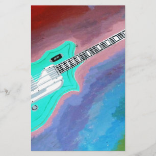 Grönt Guitar Brevpapper
