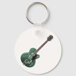 Grönt Guitar-Nyckelring Nyckelring