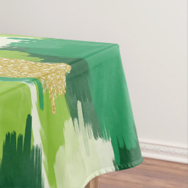 Grönt Guld Abstrakt Brushstrokes Mönster