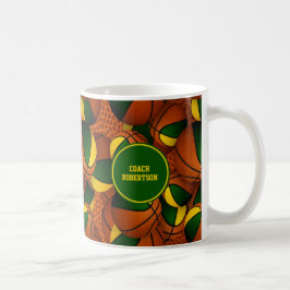 grönt guld basketlaget färg tränare namn kaffemugg