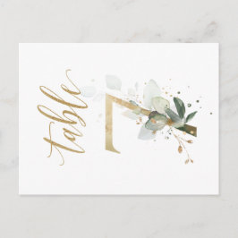 Grönt & guld blad, Bord 7, Bordsnummer