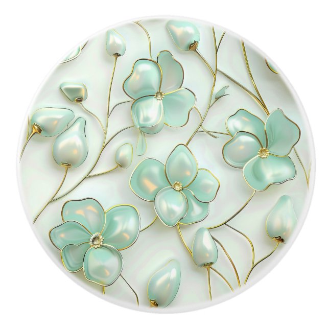 Grönt Guld Blommig Knopp (Framsidan)