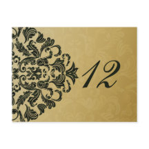 grönt guld bordsnummer vykort