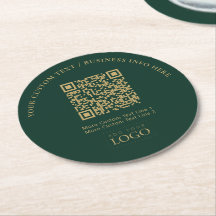 Grönt & Guld Business Logotyp QR-kod - säljfrämjan