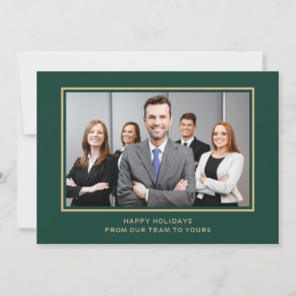 Grönt Guld Corporate Business Photo helgdag Julkort