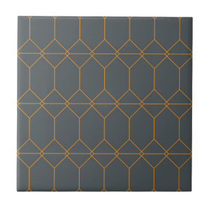 Grönt guld-, enkel, retro elegant illustration kakelplatta