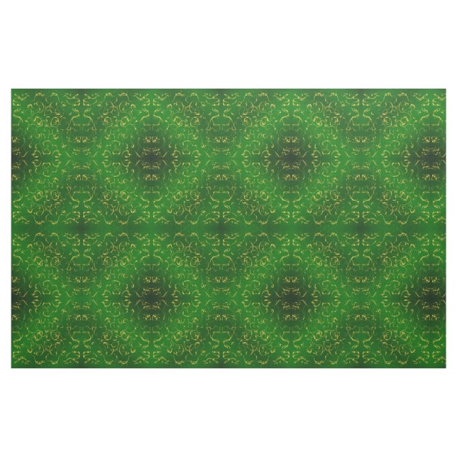 grönt guld Fabric, färglös textilvara Tyg (Fat Quarter)