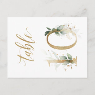Grönt & guld foliage, Bord 10, Bordsnummer