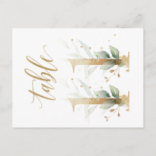 Grönt & guld foliage, Bord 11, Bordsnummer