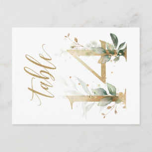 Grönt & guld foliage, Bord 14, Bordsnummer