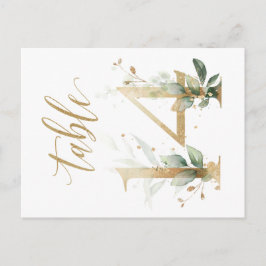 Grönt & guld foliage, Bord 14, Bordsnummer