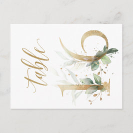 Grönt & guld foliage, Bord 16, Bordsnummer
