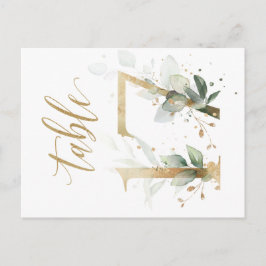 Grönt & guld foliage, Bord 17, Bordsnummer