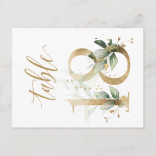 Grönt & guld foliage, Bord 18, Bordsnummer