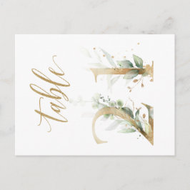 Grönt & guld foliage, Bord 21, Bordsnummer