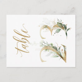 Grönt & guld foliage, Bord 23, Bordsnummer