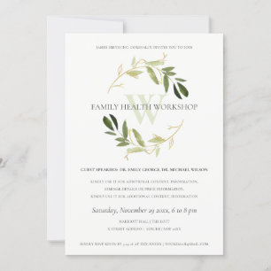 GRÖNT GULD FOLIAGE WREATH WORKSHOP EVENT INBJUDAN