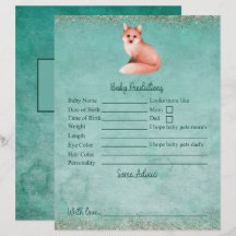 Grönt Guld Fox Baby Shower Predictions and Advice