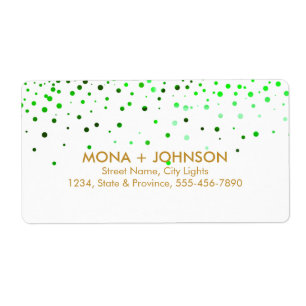 Grönt Guld Glitter Gnistra Konfetti-punkter Modern Fraktsedel