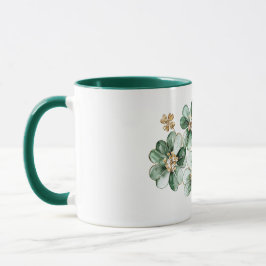 Grönt Guld Glitter Shamrock St. Patrick's Day Mugg