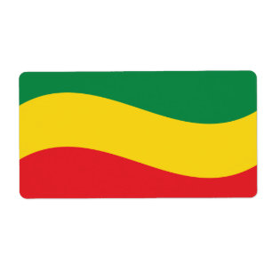 Grönt, Guld (Gult) och Röda Färg Flagga Fraktsedel