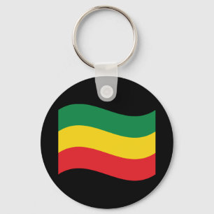 Grönt, Guld (Gult) och Röda Färg Flagga Nyckelring