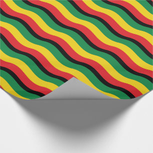 Grönt, Guld (Gult) och Röda Färg Flagga Presentpapper