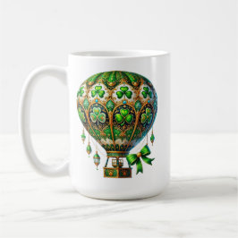 GRÖNT & GULD IRISH THEMED LUFTBALLONG KAFFEMUGG