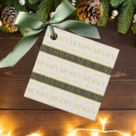 Grönt Guld jul Mönster#35 ID1009 Gåvor Etiketter