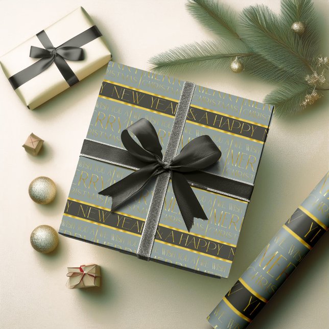 Grönt Guld jul Mönster#35b ID1009 Presentpapper (Skapare uppladdad)