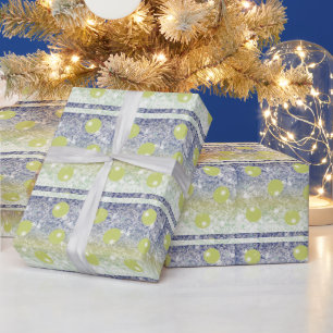 Grönt Guld Julprydnader Inpackningspapper Presentpapper