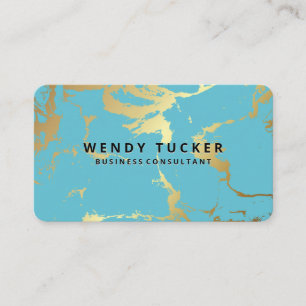 Grönt Guld Marble Speckled Background Visitkort