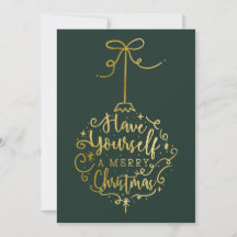 Grönt & Guld Merry Little jul Bauble