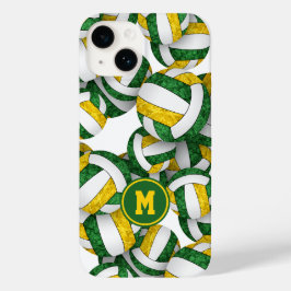 Grönt guld monogrammat, gigantisk volleybollar mön