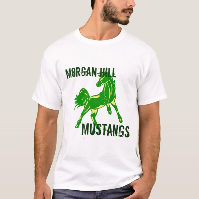 Grönt-Guld Mustang Shirt Tröja (Framsida)