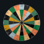 Grönt Guld och Orange spelrum Färg Piltavla<br><div class="desc">Skarvkort färgad för klassiskt spelrum</div>