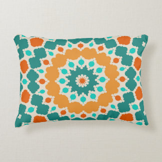 Grönt Guld och Röda blommor och diamanter Prydnadskudde