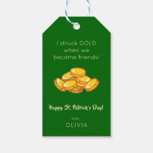 Grönt guld och vänner St. Patrick's Day Presentetikett