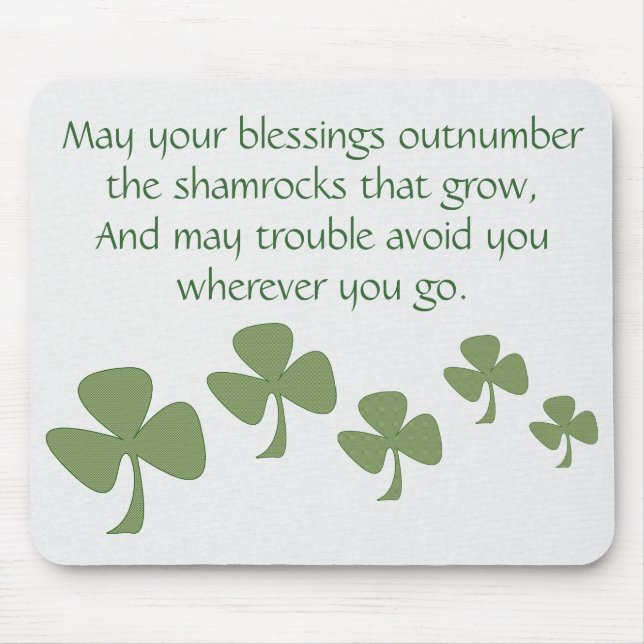 Grönt & Guld Shamrock Musmatta (Framsidan)